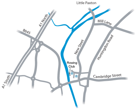 St Neots Rowing Club Location Map